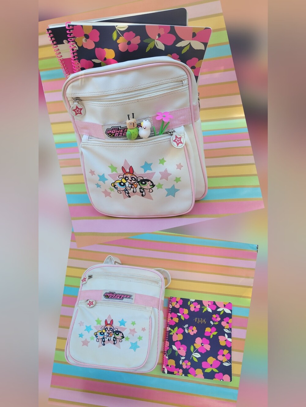 Vintage 2000 Cartoon Network Powerpuff Girls Backpack - Rare Y2K - Picture 16 of 16